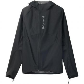 Chaqueta de mujer de running NNormal Trail negra con capucha - XS