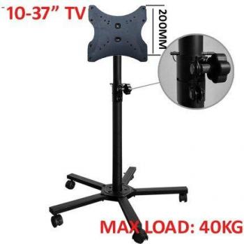 Soporte giratorio de suelo para TV LCD y plasma, base movible de 30, 32 y 37 pulgadas con ruedas y luces LED