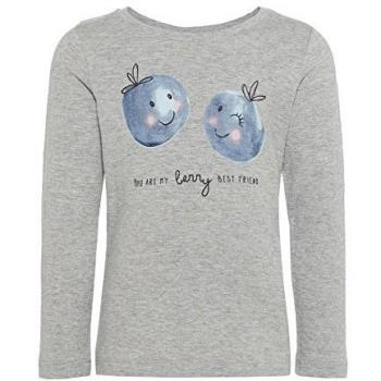 NAME IT Camiseta Manga Larga Niña ERANNA - 110, Grey Melange
