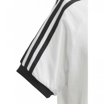 adidas 3Stripes tee Camiseta, Unisex niños, Blanco/Negro, 134