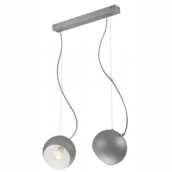 Lámpara de Suspensión Inez, Metal, Color Plata, 79x45x17 cm