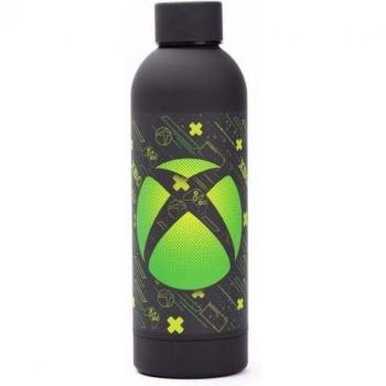 Botella de agua de acero inoxidable Xbox Negro/verde One Size
