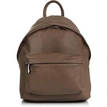 FIRENZE ARTEGIANI. Ildegonda Bolso Mochila Mujer.Piel auténtica Dollaro .Mochila Bolso Mujer.Made in Italy. Vera Pelle Italiana.25x12x31 cm. Color: Taupe