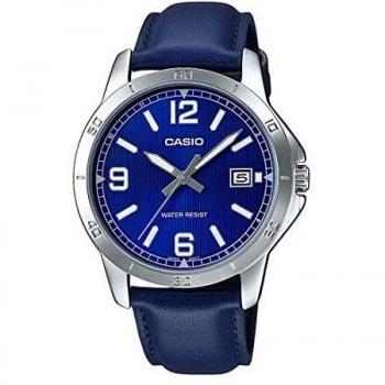 Reloj de pulsera CASIO - MTP-V004L-2B con correa azul y esfera azul