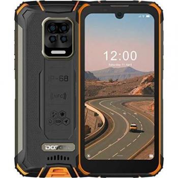 Smartphone Robusto, DOOGEE S59 Pro Batería 10050mAh, Android 10 de 4GB + 128GB, Pantalla HD + de 5.71, 16MP + 8MP Cuatro cámaras, Teléfono Móvil a Prueba de Agua IP68, 4G Dual SIM, NFC/GPS - Naranja