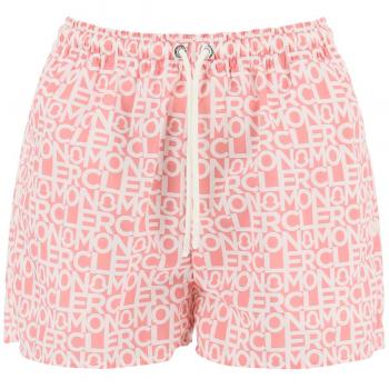Moncler Women's Basic Logo Shorts in Technical Fabric, Mixed Colours, Size 40, Style 2B00014596S8
