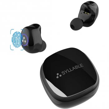 Auriculares Bluetooth, Syllable DR16 Auriculares Inalámbricos Bluetooth 5.0 con Micrófonos Auriculares Deportivos Mini Twins Estéreo In-Ear Bluetooth con Caja de Carga Portátil para iPhone y Android