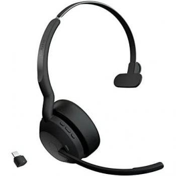 Jabra Evolve2 55 Auriculares Inalámbricos Diadema Oficina/Centro de llamadas Bluetooth con Link 380C UC Negro