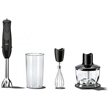 Batidora de Mano Braun MultiQuick 3 MQ3135BK, 900W, Color Negro con 11 Velocidades