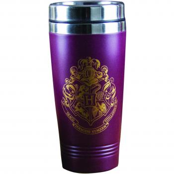 Paladone Taza de Viaje Acero, Escudo Hogwarts, Borgoña , 17x7x7 cm