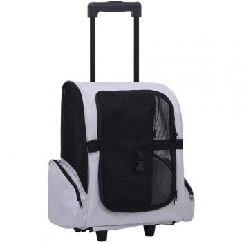 vidaXL Foldable Multipurpose Pet Trolley Grey