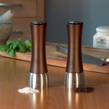 Peugeot MADRAS u'Select-21 cm - Acero inox / chocolate - SET pimienta / sal molino