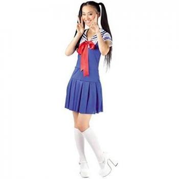 Rubies-S8300 Disfraz adulta Colegiala Manga, color azul, Talla única
