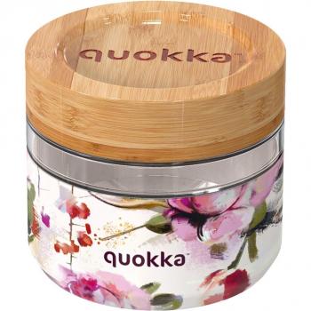 Recipiente de cristal Deli Dark 500 ml Quokka - Recipiente de comida hermético, fabricado en vidrio resistente, tapa de silicona, apto para microondas y lavavajillas, ideal para conservar alimentos frescos