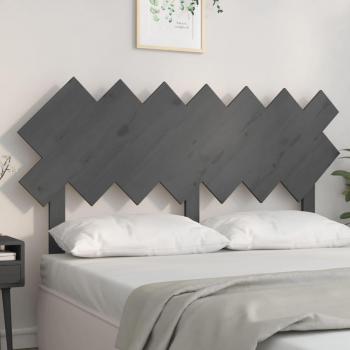 Cabecero de cama Griga 141x3x80,5 cm madera maciza de pino gris