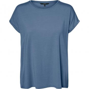 Vero Moda Ava Women's Round Neck Cap Sleeve Plain T-Shirt