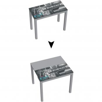 Mesa de cocina Suarez Serra hecho de acero, 1 unidad, color plata, dimensiones 45 x 90 x 75,6 cm