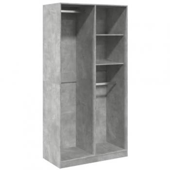 Armario de madera contrachapada gris hormigón 100x50x200 cm Vidaxl
