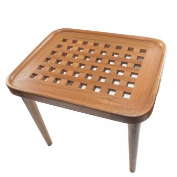 WHITECAP 60020 TEAK COCKPIT GRATE END TABLE
