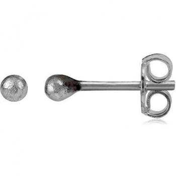 Córdoba Jewels | Pendientes en plata de ley 925 con diseño Bolita Silver 2 mm