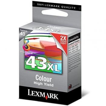 Lexmark 18YX143E - Cartucho de tinta para impresoras, Multicolor, 70 x 38 x 98 mm