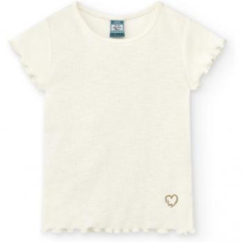 Camiseta de niña cruda de manga corta y cuello redondo Charanga