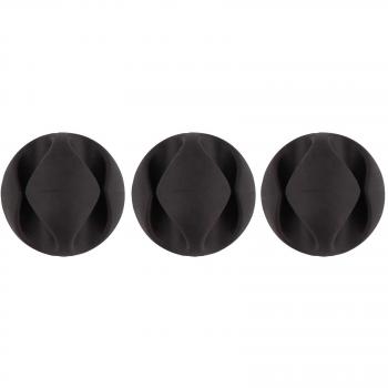 T 'NB clip2bk Pack de 6 pasacables para 2 Cable Negro