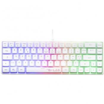 Teclado Gaming G-LAB Keyz Hydrogen Blanco - RGB, Filaire, Compacto 60%