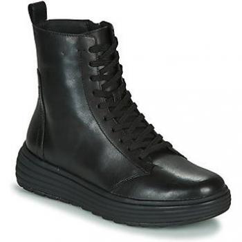 Geox PHAOLAE Women's Black Mid Boots with Flat Heel