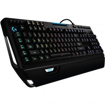 Teclado Mecánico Gaming Logitech G910 Orion Spectrum, Retroiluminación RGB LIGHTSYNC, Teclas Táctiles Romer-G, 9 Teclas Programables, Tecnología de Pantalla Dual Arx, Disposición QWERTY US - Color Negro