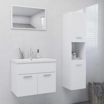 Conjunto de muebles de baño blanco de madera de ingeniería