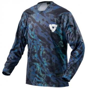 Maillot de Motocross REV'IT! Emulsion Azul-Negro L