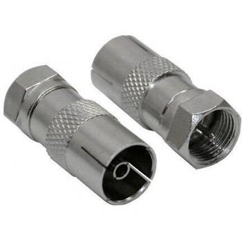 Adaptador Inline F-Macho SAT a IEC-Hembra Antena 69922