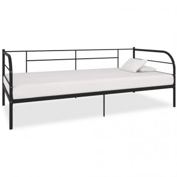 Estructura de cama sin colchón metal negro 90x200 cm