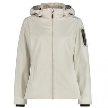 CMP Women's Light Softshell Jacket with Detachable Hood in Vanilla Size L