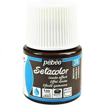 Pintura Textil Setacolor Efecto Daim 45 ml - Marrón - Pébéo