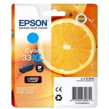 Epson 33XL (T3362) Claria Premium Cyan High Capacity Ink Cartridge (8.9ml) for XP-530/XP-540/XP-630/XP-635/XP-640/XP-645/