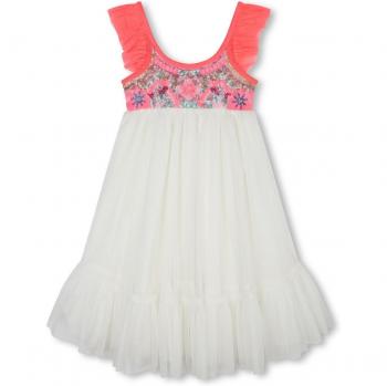 Vestido de bebé niña de tirantes con volantes Billieblush U20165
