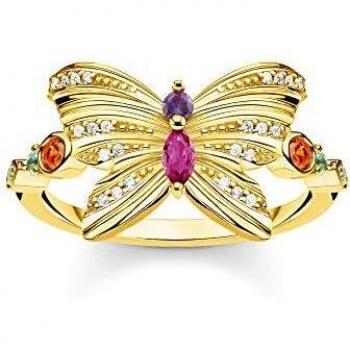 Thomas Sabo 18K Gold-Plated Silver Butterfly Ring Size 54