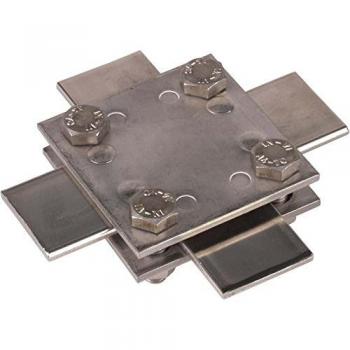 Dehn 318233 - Cruceta conexión sin placa fluorescente/fluorescente 30/30mm niro v4a
