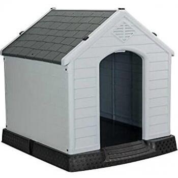 7H SEVEN HOUSE Caseta de Resina para Perros 7house | Caseta para Perros Pequeños | Dimensiones 66,5x73,6x69,5cm | Caseta de Plástico 100% Reciclable y Ecológico | Caseta Mascota Exterior e Interior