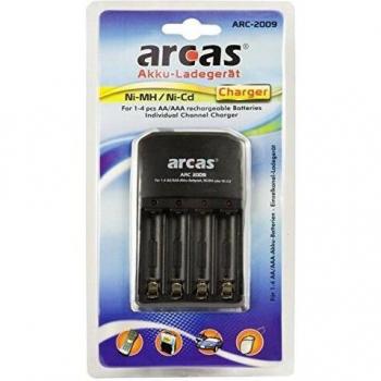 Arcas ARC-2009 4-Channel NiMH/NiCd Battery Charger for AA and AAA Cells