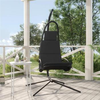vidaXL Dark Grey Oxford Fabric & Steel Garden Swing Chair with Cushion
