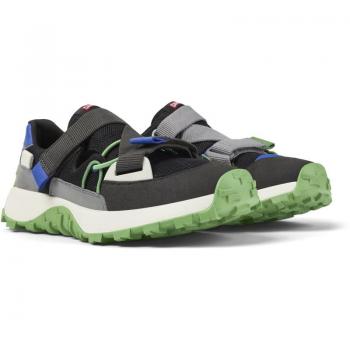 CAMPER Twins Sneakers for Men - Black, Grey, Blue - Size 44 & 10.5 - Cotton Fabric/Smooth Leather