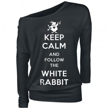 Alicia en el País de las Maravillas Keep Calm Manga larga Mujer Negro XL