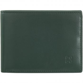 Cartera pequeña de hombre Dudu de piel multicolor con bloqueo RFID, pantalla de cuero y pequeño bolsillo con ranura para tarjeta de crédito