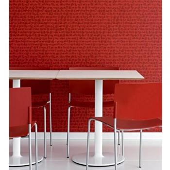 Equipo DRT Katmandu - Papel pintado diseño letras, color rojo, 1 rollo