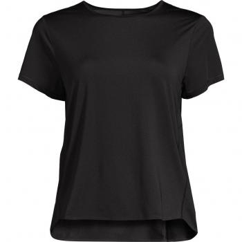 Camiseta de mujer Casall Technical Loose Tee, manga corta, color negro puro, talla 36