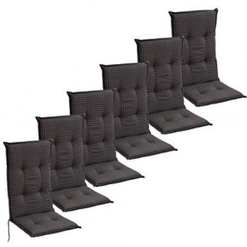 vidaXL silla de jardín Asiento Acolchado 2 Stk 117 x 49 cm azul, 6x Grau 117x49 cm