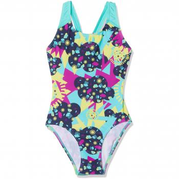 Speedo Powderpuff Allover Bañador, Niñas, Azul Marino